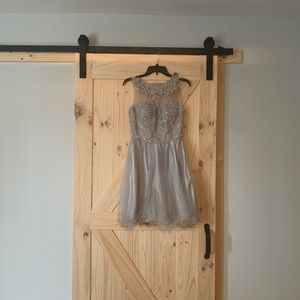 MAY QUEEN - Silver Party Dress - Size 6
